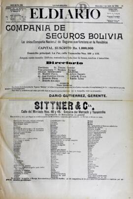 El Diario, edición del 4 de julio de 1906