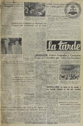 La Tarde, edición del 6 de enero de 1960