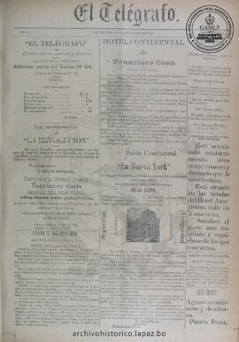 El Telegrafo, edición del 25 de agosto de 1894