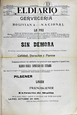 El Diario, edición del 15 de diciembre de 1905