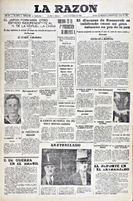 La Razón, edición del 8 de octubre de 1937
