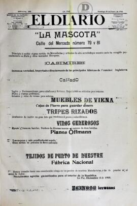 El Diario, edición del 28 de enero de  1906