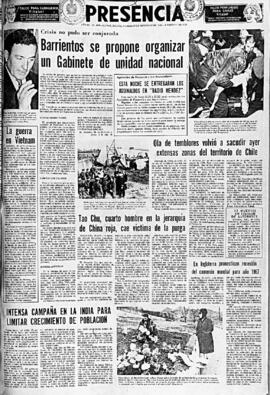 Presencia, edición del 30 de diciembre de 1966