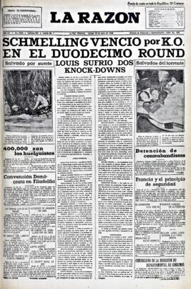 La Razón, edición del 20 de junio de 1936