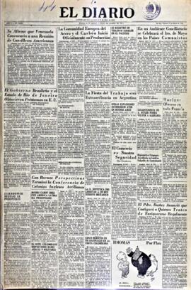 El Diario, edición del 1 de mayo de 1953