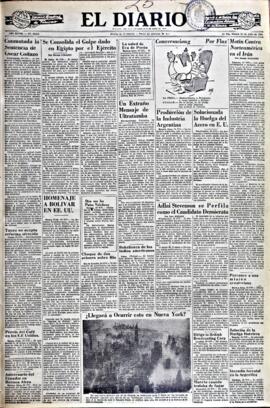 El Diario, edición del 25 de julio de 1952