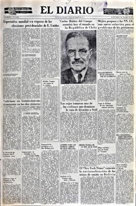 El Diario, edición del 3 de noviembre de 1952