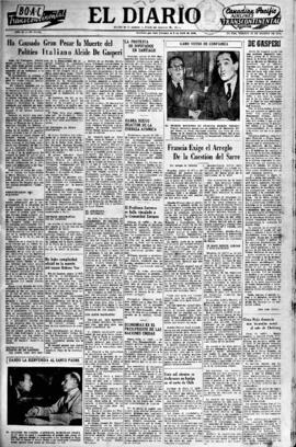 El Diario, edición del 20 de agosto de 1954