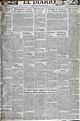 El Diario, edición del 9 de febrero de 1952