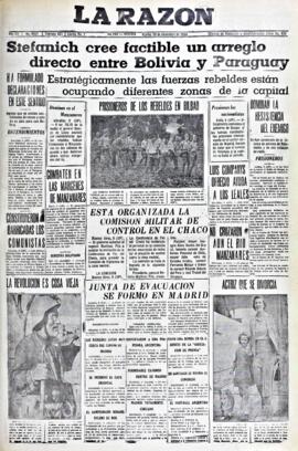 La Razón, edición del 10 de noviembre de 1936
