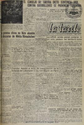 La Tarde, edición del 23 de junio de 1960
