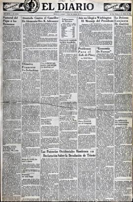 El Diario, edición del 28 de marzo de 1952