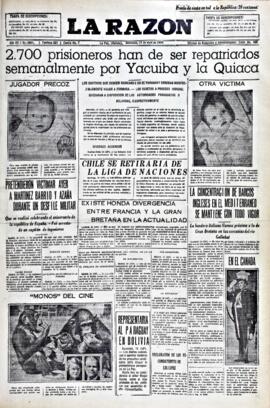 La Razón, edición del 15 de abril de 1936