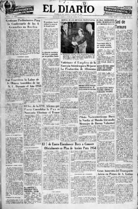 El Diario, edición del 4 de enero de 1954