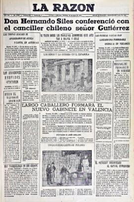 La Razón, edición del 16 de mayo de 1937