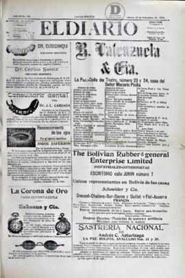 El Diario, edición del 20 de septiembre de 1906