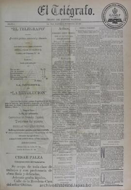 El Telegrafo, edición del 25 de febrero de 1896