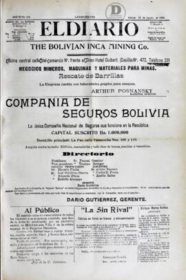 El Diario, edición del 25 de agosto de 1906