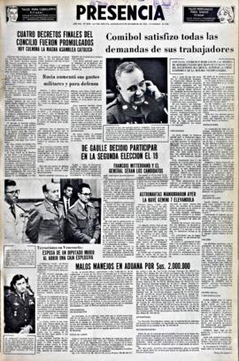 Presencia, edición del 8 de diciembre de 1965