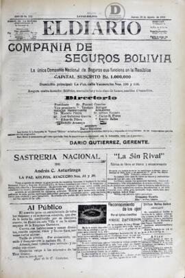 El Diario, edición del 30 de agosto de 1906