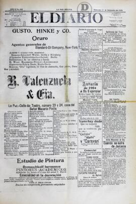 El Diario, edición del 27 de Septiembre de 1905