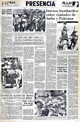 Presencia, edición del 8 de septiembrede de 1965