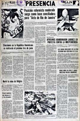 Presencia, edición del 24 de noviembre de 1965