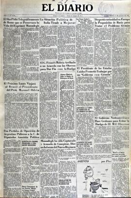 El Diario, edición del 21 de agosto de 1953