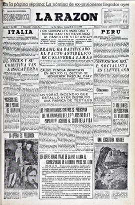 La Razón, edición del 24 de mayo de 1936
