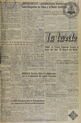 La Tarde, edición del 22 de abril de 1960