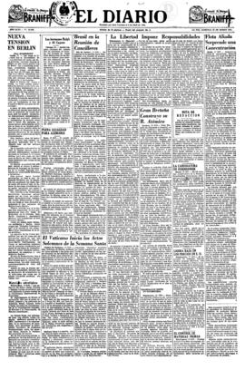 El Diario, edición del 18 de marzo de 1951