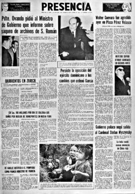 Presencia, edición del 9 de enero de 1966