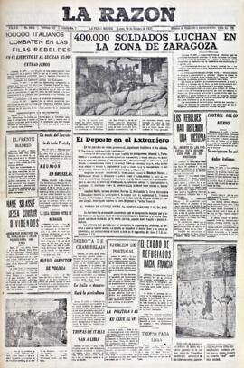 La Razón, edición del 18 de octubre de 1937