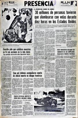Presencia, edición del 11 de noviembre de 1965