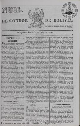 El Condor de Bolivia, edición del 19 de julio de 1827