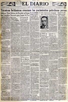 El Diario, edición del 26 de agosto de 1951