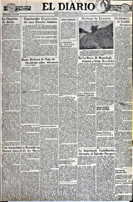 El Diario, edición del 26 de mayo de 1952
