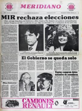EL GOBIERNO SE QUEDA SOLO. (1982, 27 de julio). Meridiano [La Paz, Bolivia], p. 1.