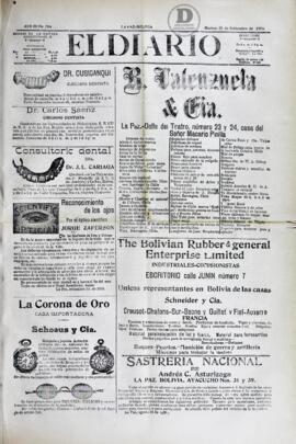 El Diario, edición del 25 de septiembre de 1906