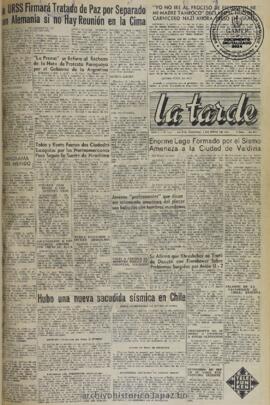 La Tarde, edición del 3 de junio de 1960