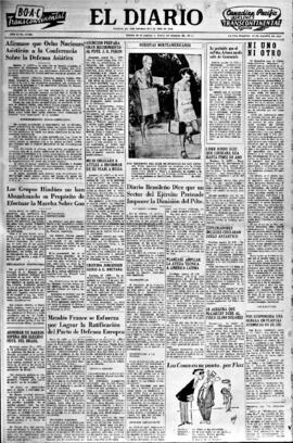 El Diario, edición del 13 de agosto de 1954