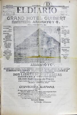 El Diario, edición del 29 de octubre de 1905