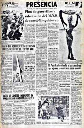 Presencia, edición del 29 de julio de 1965