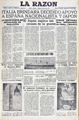 La Razón, edición del 10 de octubre de 1937