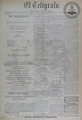 El Telegrafo, edición del 1 de diciembre de 1896