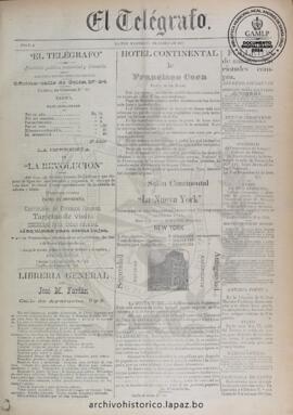 El Telegrafo, edición del 15 de enero de 1895