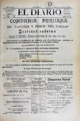 El Diario, edición del 17 de noviembre de 1906