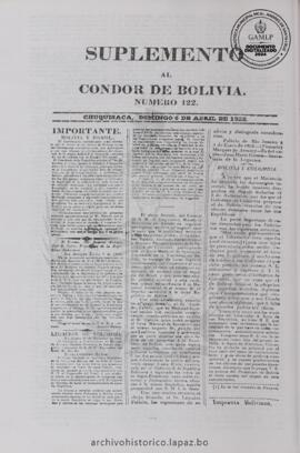 El Condor de Bolivia, edición del 6 de abril de 1828