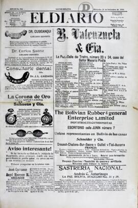 El Diario, edición del 26 de septiembre de 1906