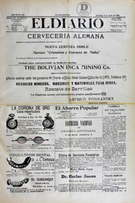 El Diario, edición del 8 de julio de 1906